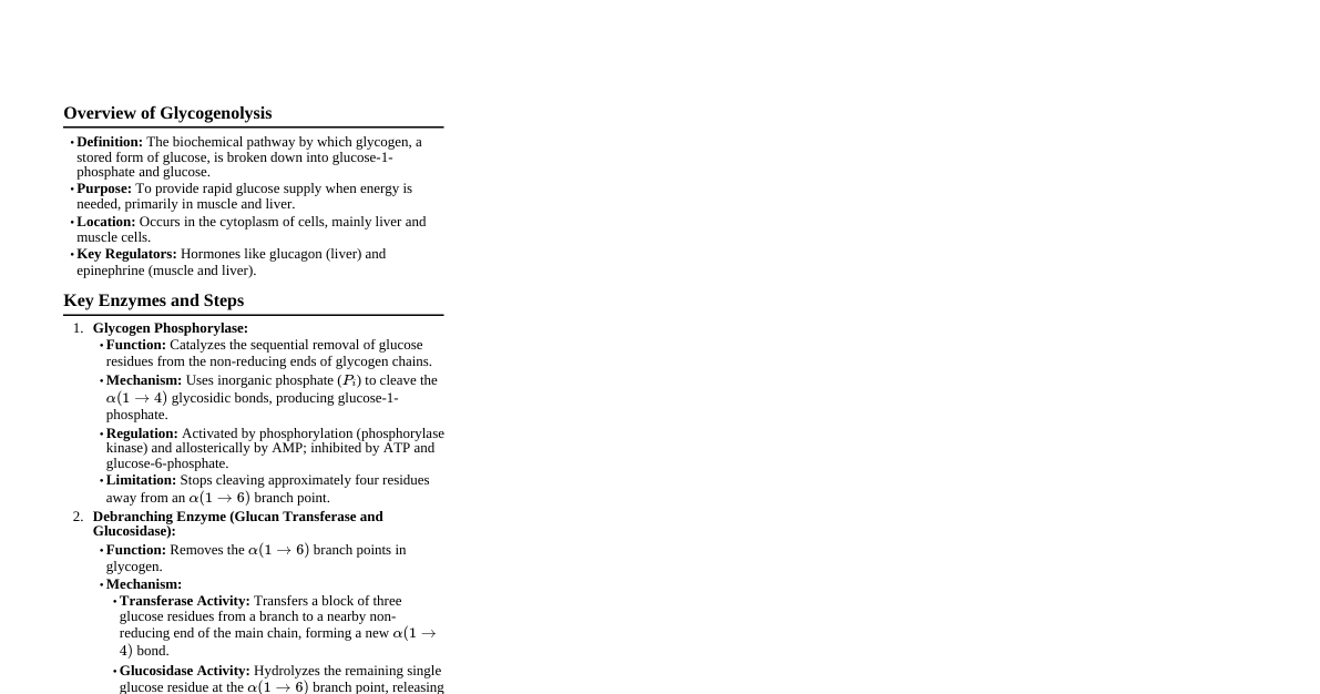 Glycogenolysis