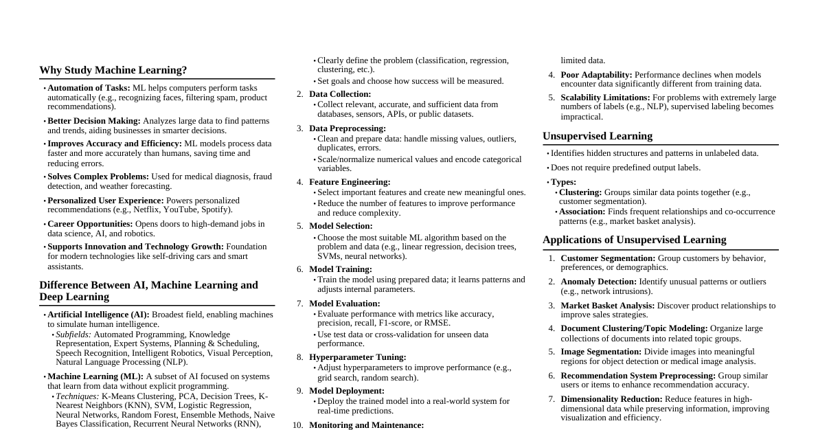 Machine Learning Fundamentals