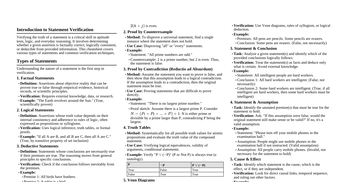 Verification of Truth