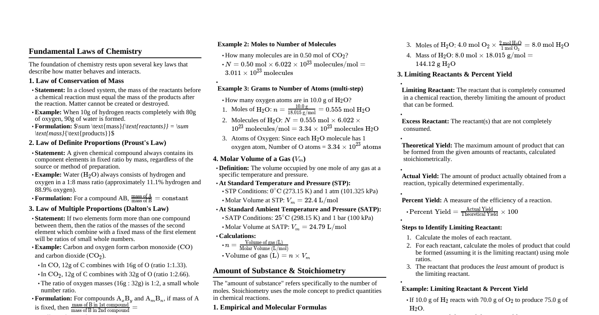 Fundamental Chemistry