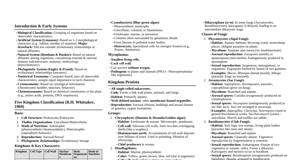 Biological Classification NEET