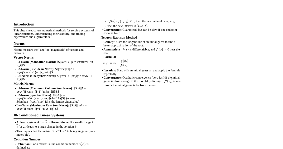 Numerical Linear Algebra