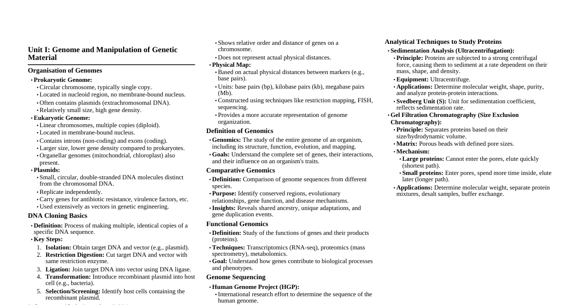 Genomics & Proteomics Basics