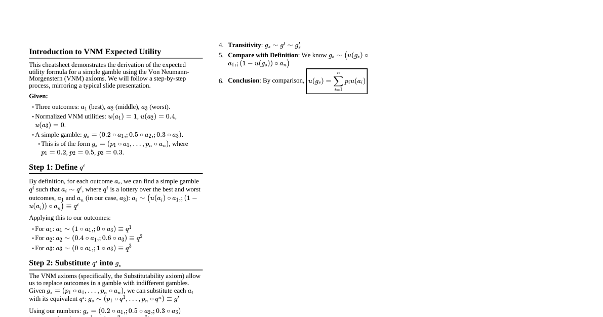 VNM Expected Utility Proof