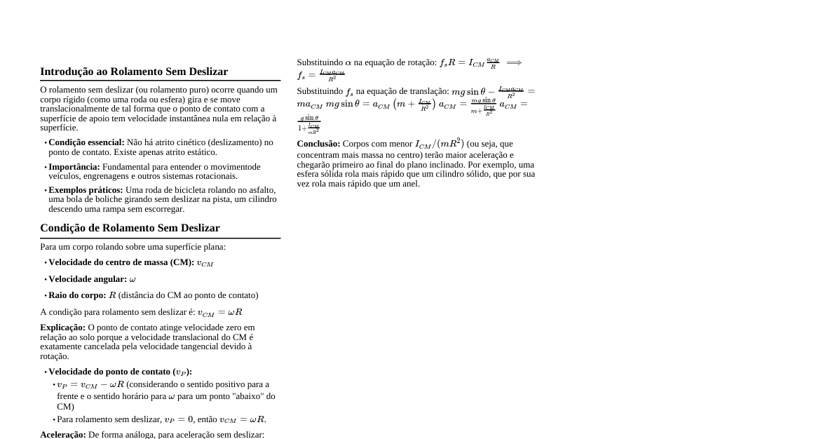 Corpo Rolando Sem Deslizar