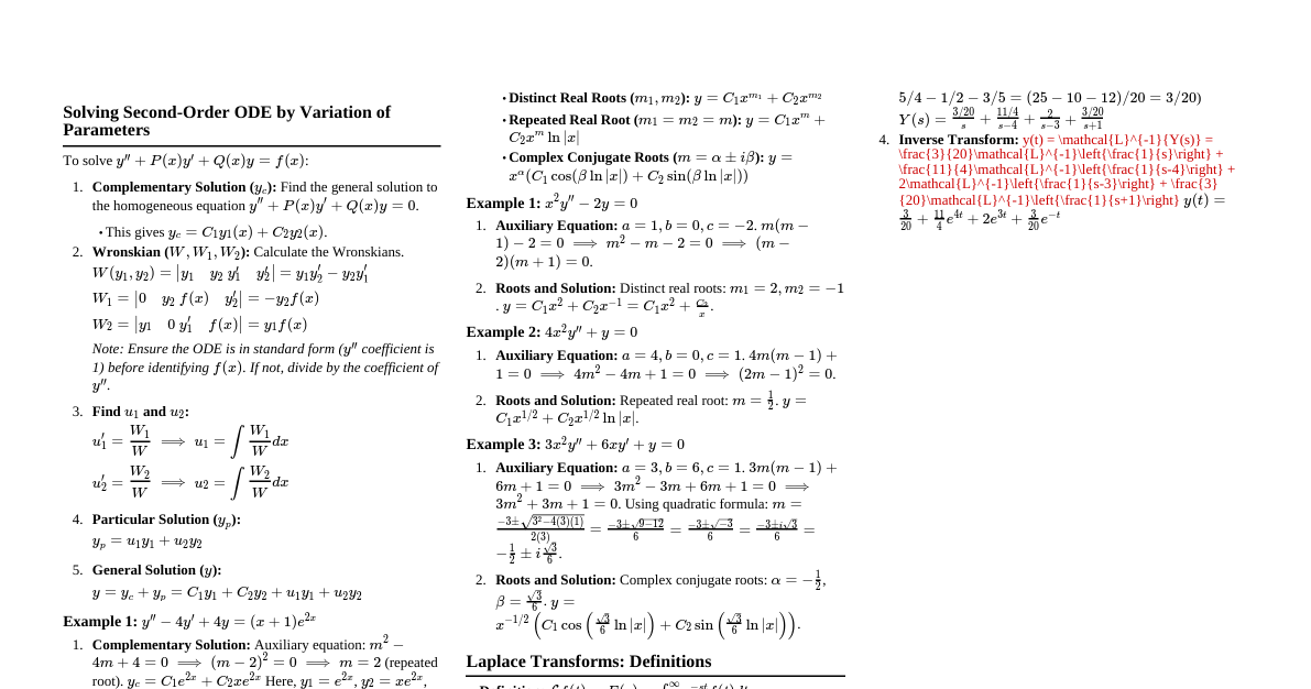 Differential Equations