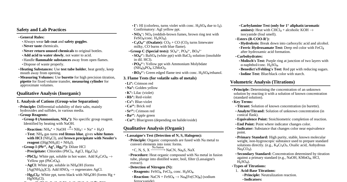 NEET Practical Chemistry
