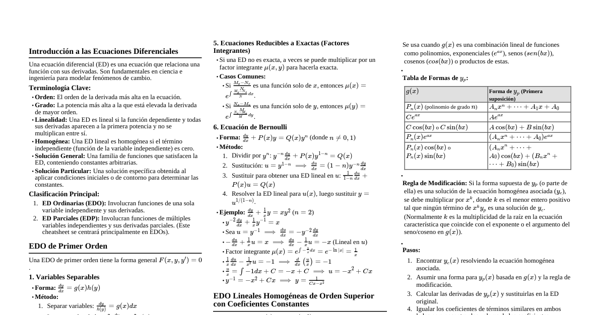 Ecuaciones Diferenciales