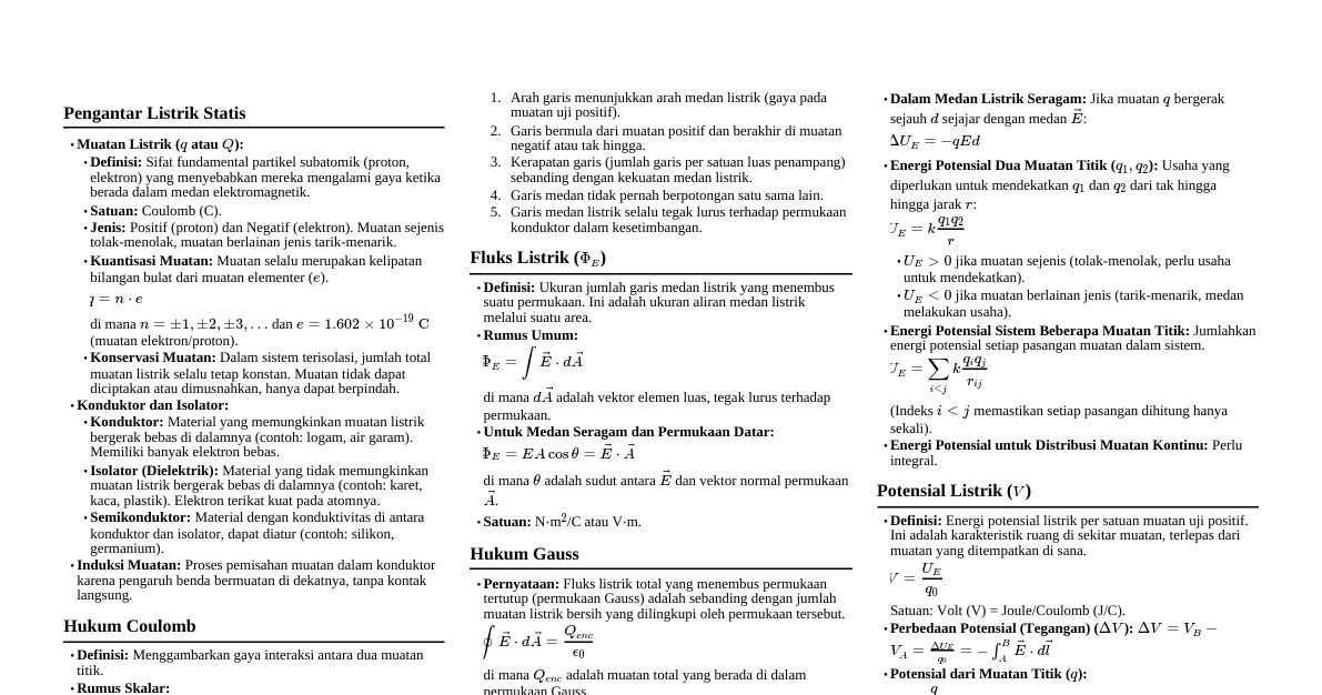 Fisika Listrik & Magnet