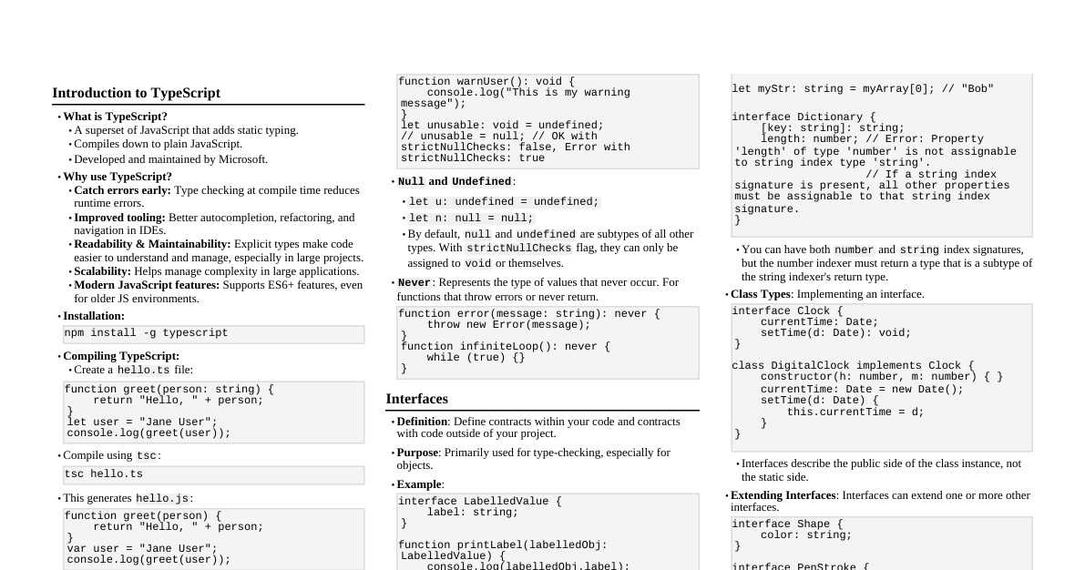 TypeScript Fundamentals
