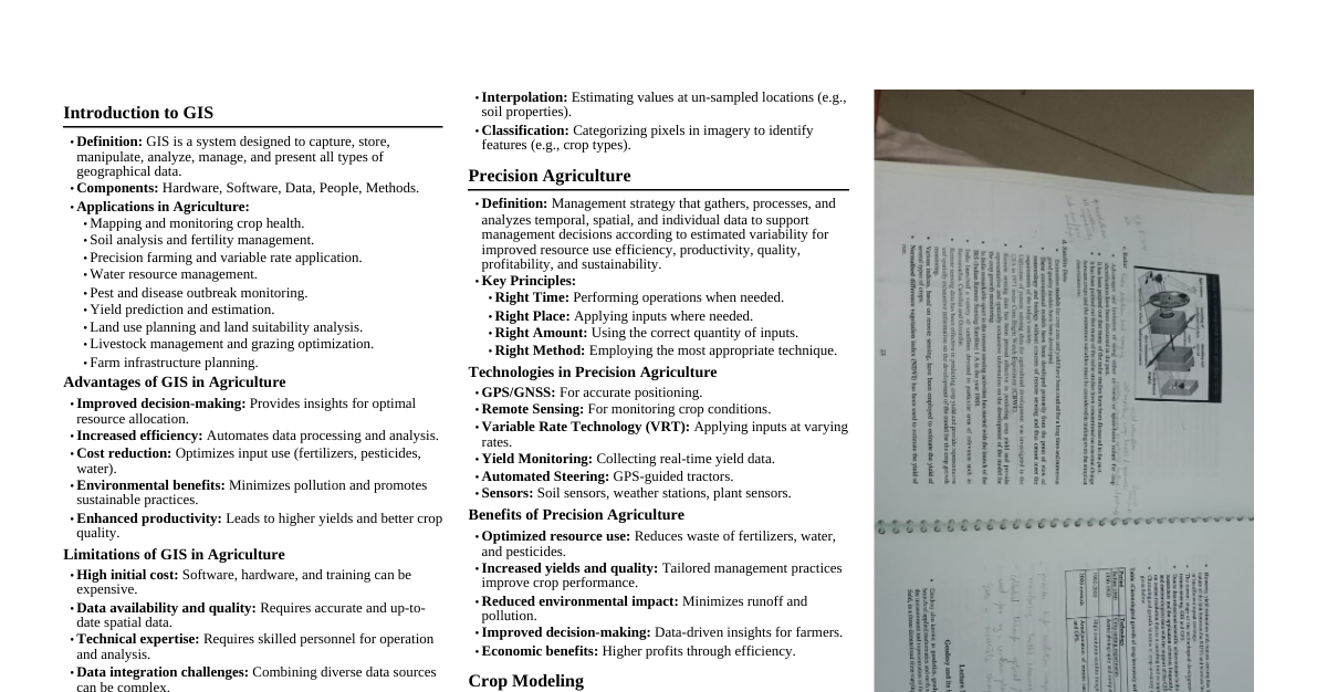 GIS in Agriculture
