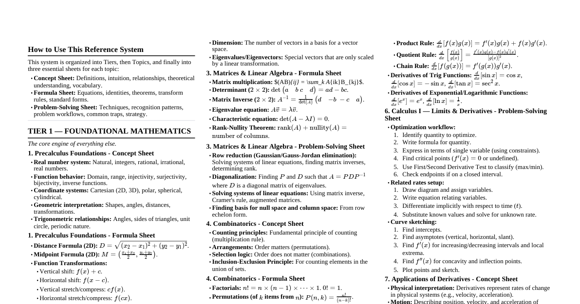 Math Overview