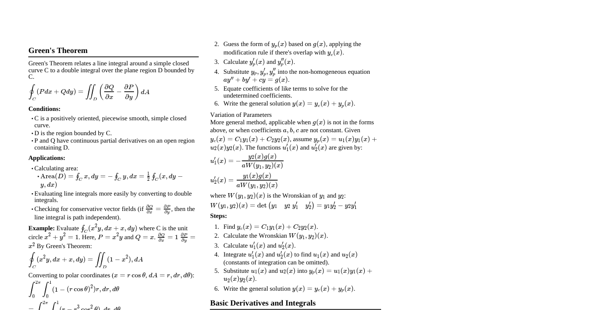 Differential Equations & Vecto