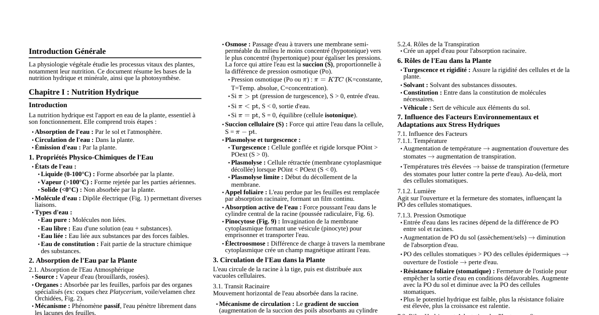 Physiologie Végétale antish