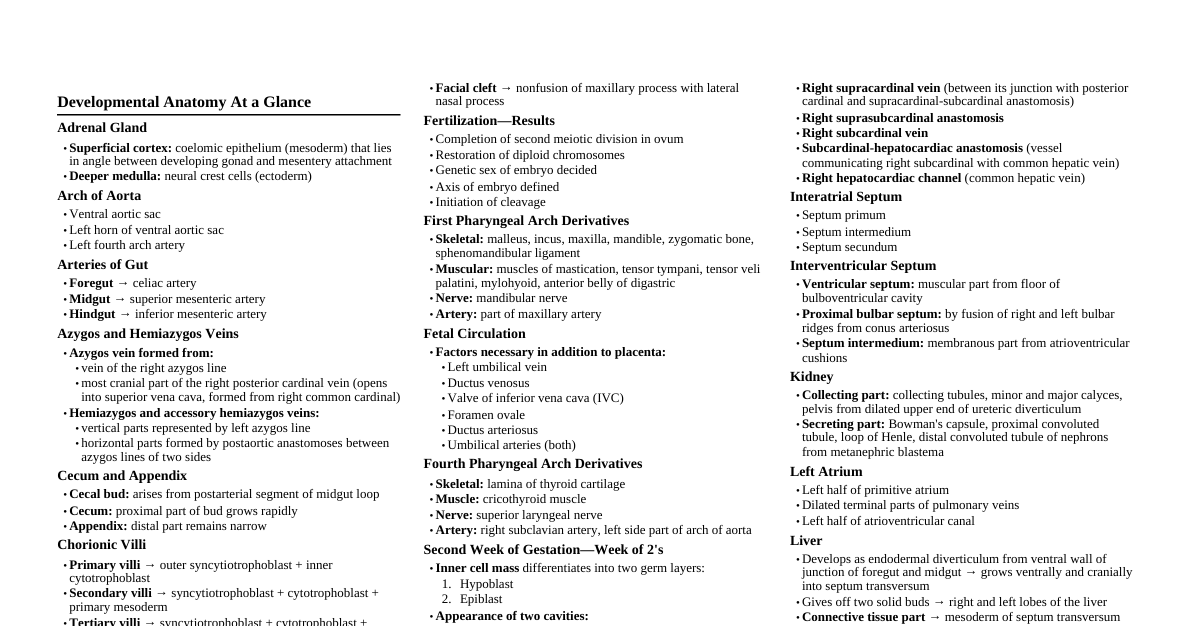 Embryology Ready Reckoner