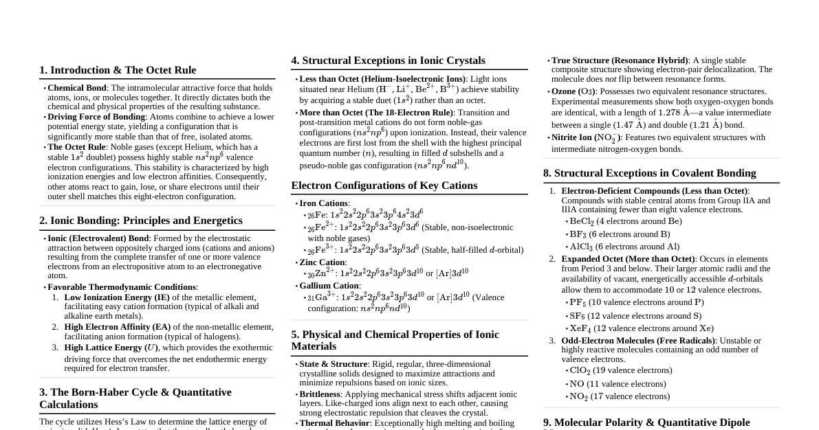 Chemical Bonding