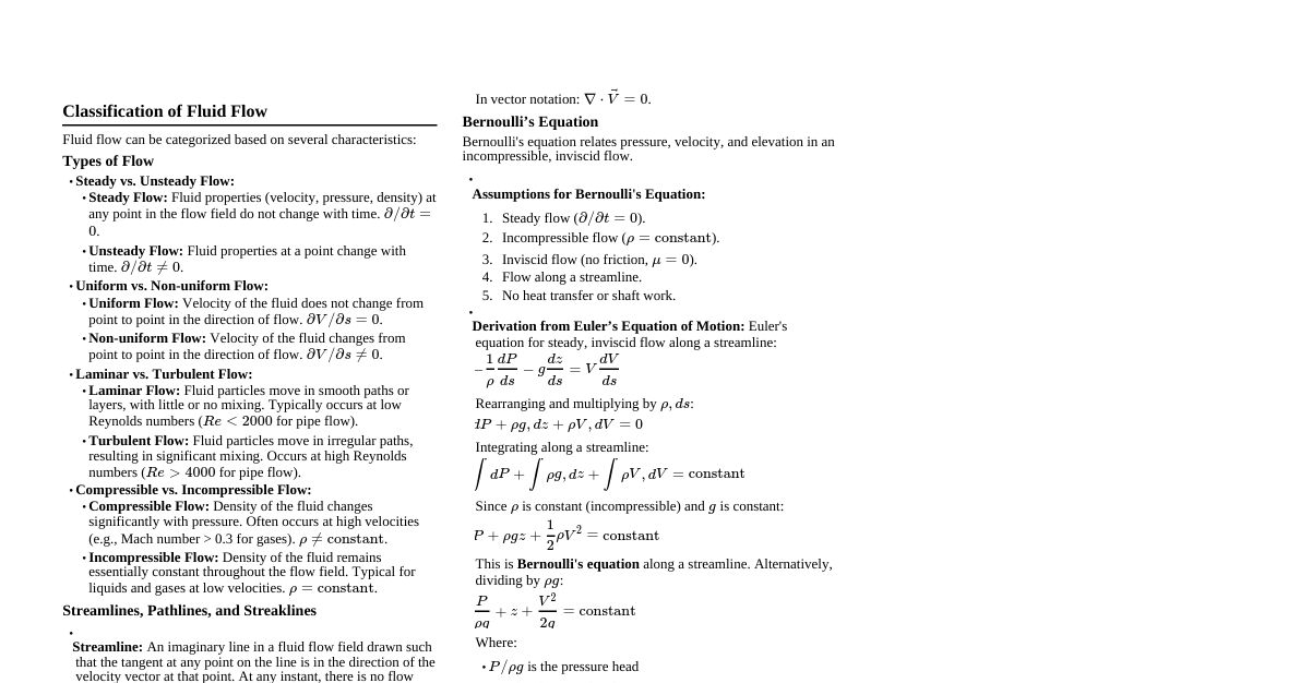 Fluid Mechanics Fundamentals