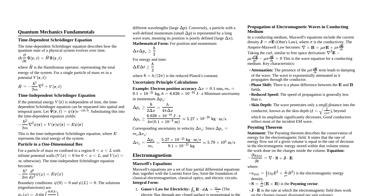 Quantum & Electromagnetism