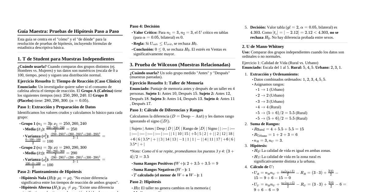 Guía de Hipótesis Estadística