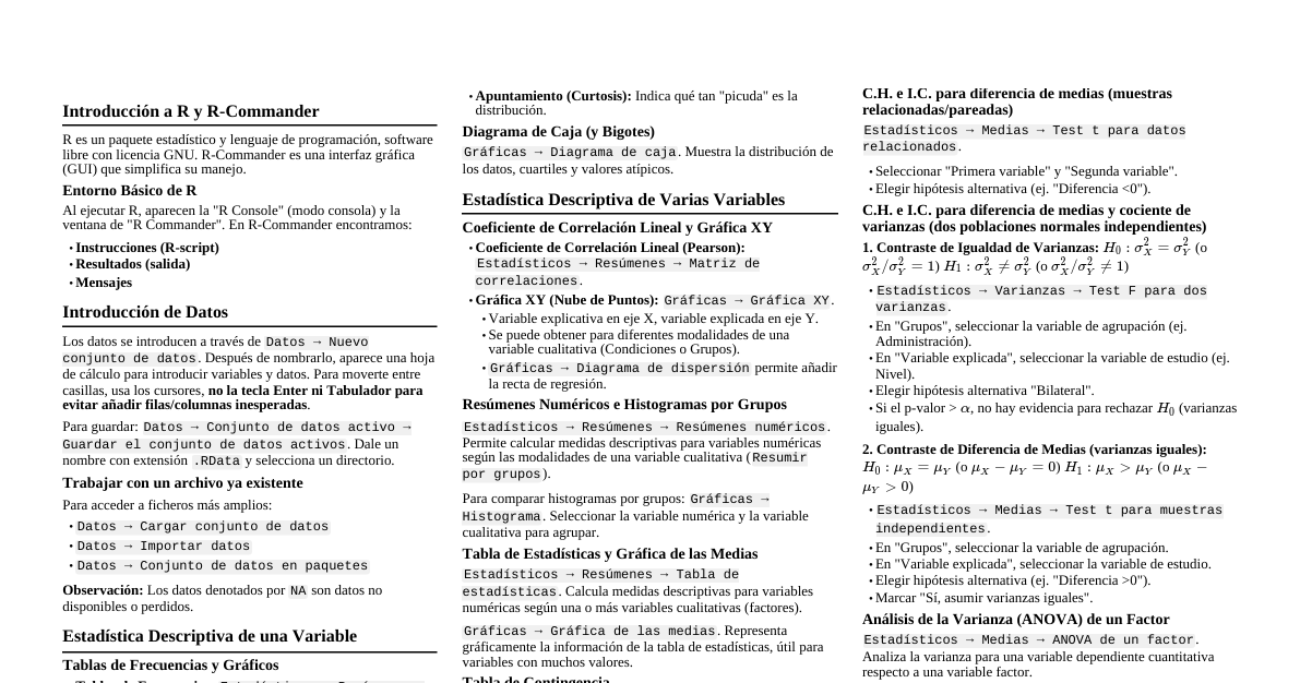 Estadística con R-Commander