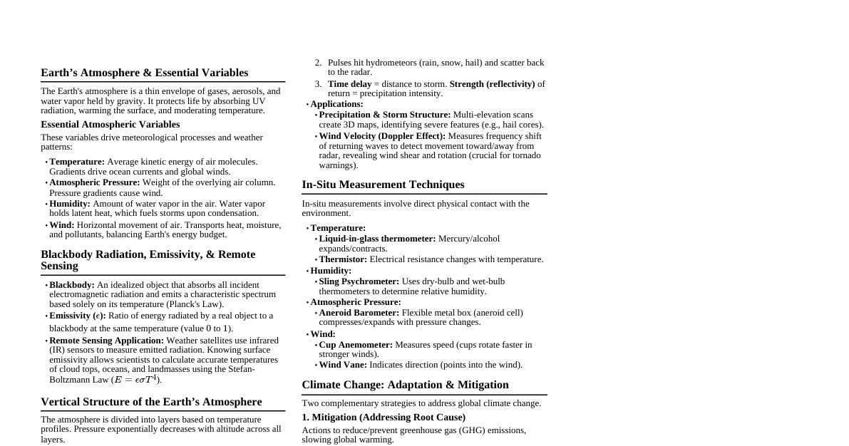 Atmospheric Science Primer