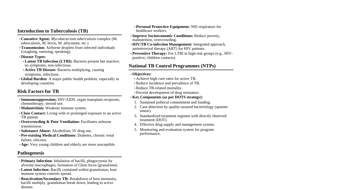 Tuberculosis (TB) - K. Park PS
