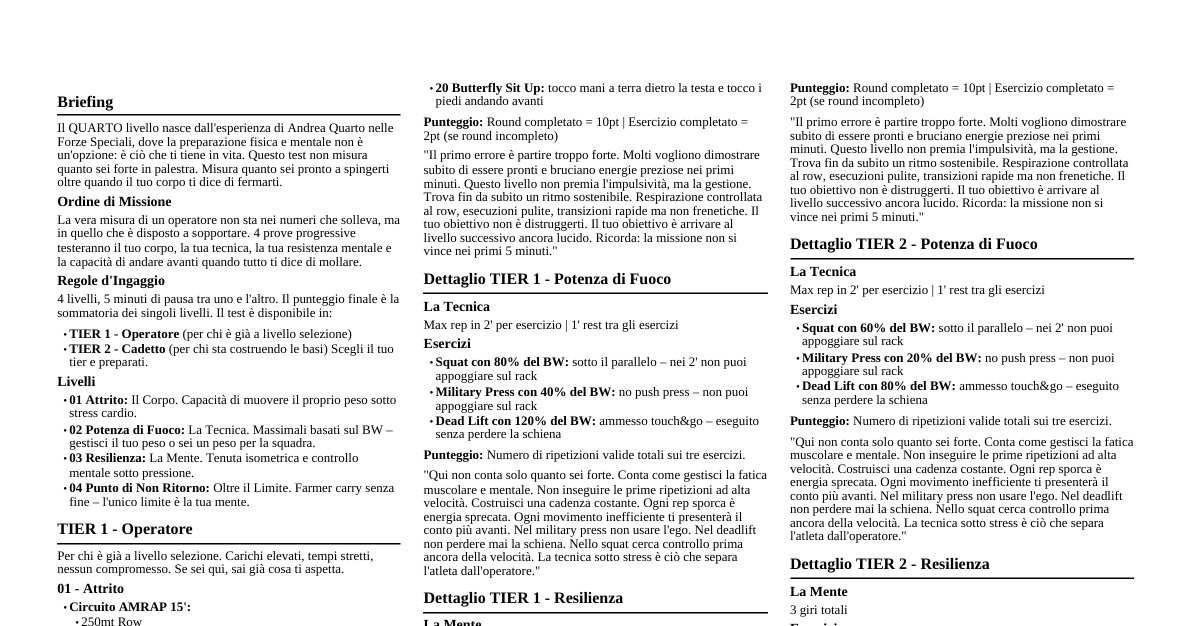 TEST QUARTO LIVELLO