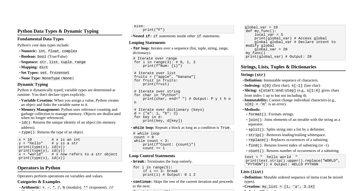 Python Fundamentals