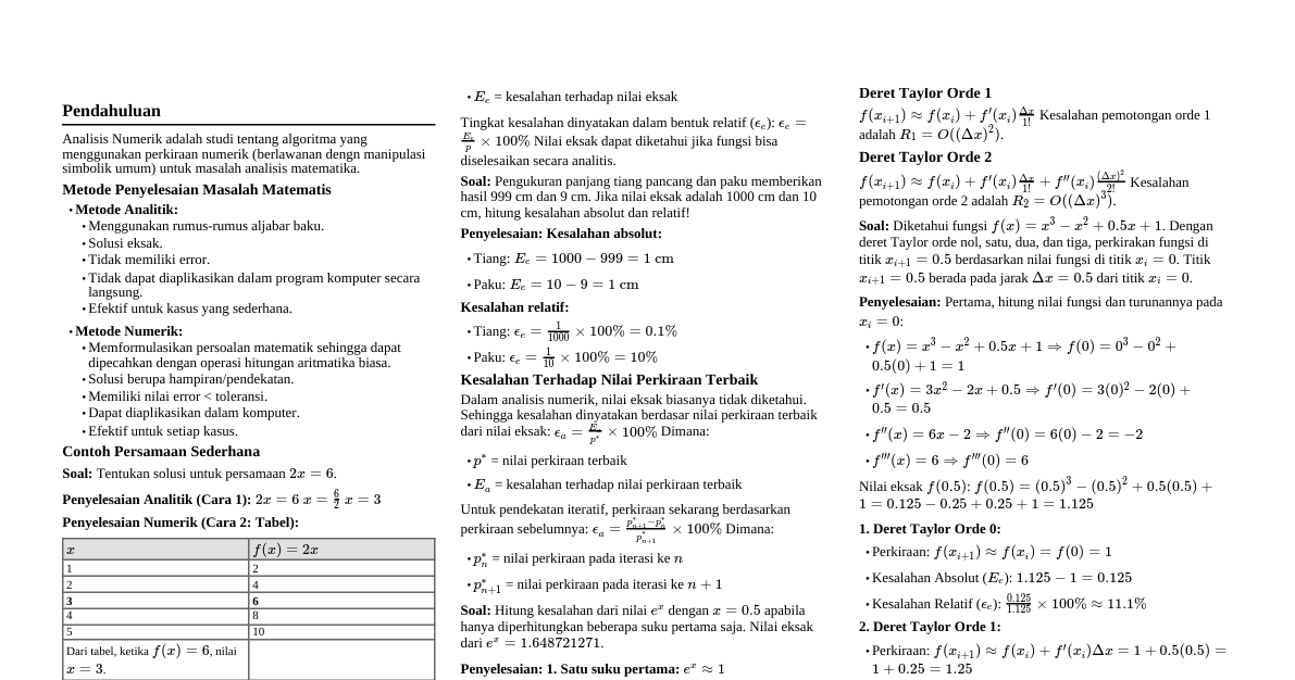 Analisis Numerik