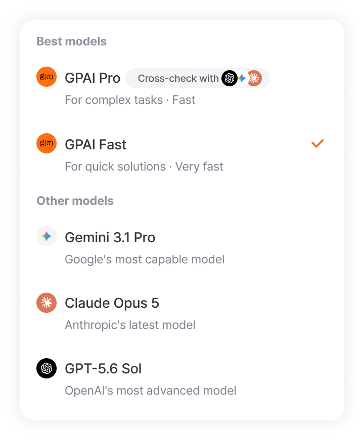 Frontier models available in GPAI